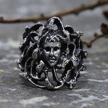 Anillo gótico Retro de serpiente para hombre y mujer, anillos de motociclista de acero inoxidable 316L, estilo Punk, mitología griega antigua 2024 - compra barato