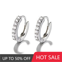 Women Earrings Plating Zirconia Round Earrings Female Fashion Hoop Earring Delicate Jewelry Luxurious Accessories Gift 2024 - buy cheap