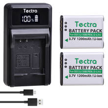 Bateria com carregador duplo para pentax embutido, pentax optio, rz10, rz18, segunda geração, gps, identidade 2024 - compre barato