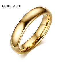 Fashion 100% Pure Tungsten Carbide Rings 6MM Wide Gold-Color Wedding Bands for Women Men Jewelry 2024 - buy cheap