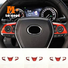Trim Shell Car Interior Moulding Accessories Decoration Sticker ABS for Toyota RAV4 2019 Car Steering Wheel Button Frame Cover 2024 - buy cheap