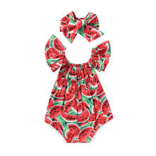2020 New Brand Newborn Baby Girls Watermelon Clothes Sleeveless Bodysuit Baby Girls Cotton Jumpsuit Outfits Hot Playsuit 0-24M 2024 - buy cheap