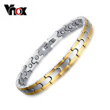 Vnox Health bracelet & bangle for Women magnetic 316l stainless steel Adjustable Length 2024 - buy cheap