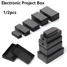 New 2pcs Plastic Waterproof Black DIY Housing Instrument Case Plastic Electronic Project Cover Hot ABS Plastic Enclosure Boxes 2024 - buy cheap