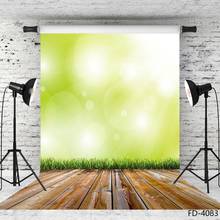 Spring Glitter Bokeh Grass Wood Floor Photophone Shooting Photography Background Baby Child Portrait Photo Studio Props Backdrop 2024 - buy cheap