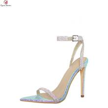 Original Intention Stylish Rainbow Color Sandals Woman Sexy Concise Open Toe Stiletto High Heels Mature Shoes Female Size 5-10.5 2024 - buy cheap