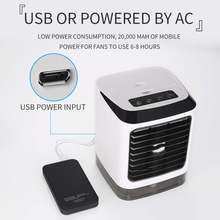 Mini 3in1 USB Portable Air Conditioner 7 Colors LED Conditioning Humidifier Purifier  3 Gear Desktop air cooler Fan w/480ml Tank 2024 - compre barato
