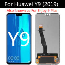 6.5 "para huawei y9 2019/desfrutar 9 mais display lcd de toque digitador da tela assembléia display lcd touchscreen peças reparo 2024 - compre barato