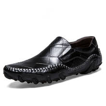 Fashion Men loafers Classic Casual Leather Shoes Men Flats Plus size 46 Genuine Leather Men Shoes Moccasins zapatos de hombre 2024 - buy cheap
