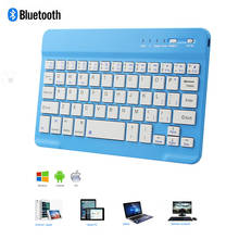 Miniteclado inalámbrico recargable para ordenador portátil, teclado ultradelgado con Bluetooth, ergonómico, con panel táctil, para oficina y juegos 2024 - compra barato