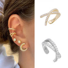 925 Sterling Silver Ear Cuff For Women 1 pcs Charming Zircon Clip On Earrings Gold ear cuff No Piercing Earrings Jewelry 2024 - buy cheap