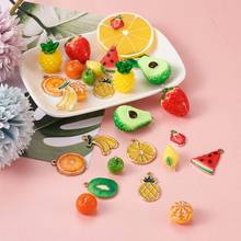 30pcs/box Assorted Plated Enamel Fruit Charms Pendants for DIY Earring Necklace Bracelet Jewelry Making 2024 - buy cheap