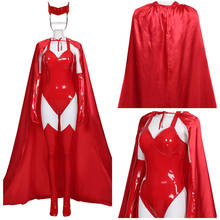 Anime Wanda Vision Sexy Wanda Maximoff Scarlet Witch Cosplay Costume Red Cloak Cape Uniform Suit Outfit For Women Sexy dress 2024 - buy cheap