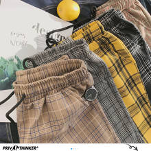 Privathinker-pantalones de cuadros Harajuku para mujer, ropa de calle, pantalones Harem informales de talla grande, Otoño, 2021 2024 - compra barato