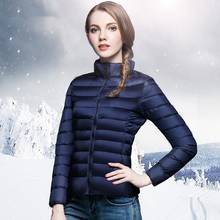 Winter Women Stand Collar 90% White Duck Down Jacket Female Ultra Light Down Jackets Slim Parkas Portable Windproof Down Coat 2024 - buy cheap