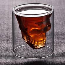 4pcs Skull Head Shot Glass Cup Beer Mug Wine Glass Mug Crystal Whisky Vodka Coffee Cup 25ml Gift Bottle Halloween Supplies 2024 - buy cheap