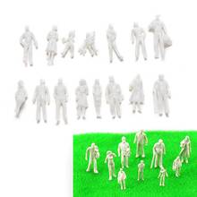 Figura de la gente a escala 100 a 1/25, modelo blanco, Mini sin pintar, para tren, pasajeros, juguete coleccionable, DIY, 1/200 Uds. 2024 - compra barato