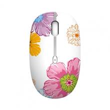 2.4ghz 1600dpi desenhos animados borboleta flor animal inseto padrão mouse sem fio 2024 - compre barato