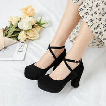 Platform Heels Mary Jane Women's Shoes 2021 New Style Thick Heel Shoes Female Round Toe Gothic Lace Lolita Pumps Size 47 2024 - buy cheap