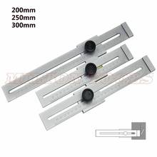 0-200mm 0-250mm 0-300mm Screw Cutting Marking Gauge Mark Scraper Tool 170/270/370mm Scale ruler T-type Hole Ruler Marking Tool 2024 - buy cheap