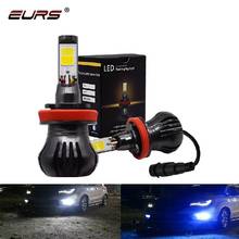 Eurs h3 led luz de nevoeiro h1 h7 led duplo cor farol 880 h11 9005 9006 led flash luz 3000k 6000k luz dianteira do carro branco amarelo 2024 - compre barato