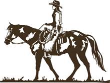 Calcomanía de vinilo para vaquero, Cowgirl, caballo, Rodeo, ecuestre, coche, camión, ventana, estilo 2024 - compra barato