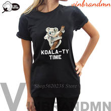 Camisetas Vogue para mujer, remera con estampado de Koala, Pun, oso Koala, playera Hipster de algodón de manga corta con gráfico divertido 2024 - compra barato