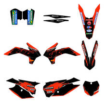Adesivos gráficos para motocicleta, kit de decalques para decoração para ktm, sx, sxf, xc, xcf 125, 250, 350, 450, 2013, 2014, motocross 2024 - compre barato