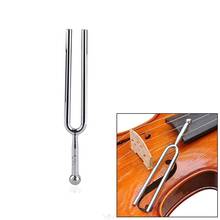 Garfo afinador 523hz tom c, de aço inoxidável, prateado, para guitarra, baixo, violino, viola violoncelo, instrumento universal 2024 - compre barato