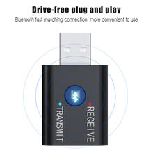 Bluetooth-совместимый аудиоприемник 5,0 передатчик мини стерео Bluetooth AUX RCA USB разъем 3,5 мм для автомобильного комплекта беспроводной адаптер 2024 - купить недорого