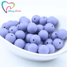 TeenyTeeth 10PCS Tropical Lilac 12-15MM Round Loose Silicone Beads Baby Chew Non Toxic BPA Free Food Grade Teething Loose Beads 2024 - buy cheap