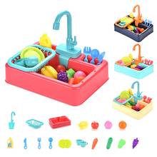 Kids Kitchen Toys Simulation Electric Dishwasher Educational Toys Mini Kitchen Food Pretend Play Set For Girls Toys Gift 2024 - buy cheap