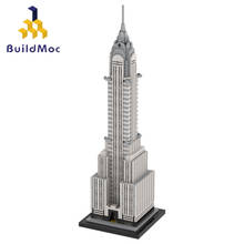 Buildmoc-Juego de bloques de construcción modelo Creativ Landmark para niños, juguete de construcción con ladrillos para armar edificio Chrysler, casa de Nueva York 2024 - compra barato