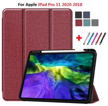 Smart Trifold Tablet Cover For iPAD Pro 11 2020 Case With Pencil Holder Funda For iPAD Pro 11 Case 2018 Cowboy Skin Shell + Gift 2024 - buy cheap