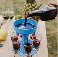 6 Shot Glass Dispenser Holder Wine Pourer Portable Dispenser Party Gifts Bar Accessory Drinking Games Glass Dispenser 08202 2024 - buy cheap