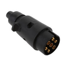 Black 12V 7-Pin Trailer Plug N Type Towing Socket Connector Light Adapter 2024 - buy cheap