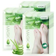 efero 1pair Feet Exfoliating Remove Dead Skin Heel Cracks Foot Mask Peeling Socks for Pedicure Foot Peel Mask for Legs 2024 - buy cheap