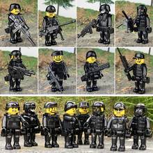 Военный спецназ, солдатики, кирпичи, фигурки-пистолеты, оружие, совместимые с Legoings Armed SWAT, строительные блоки, детские игрушки, подарок 2024 - купить недорого
