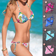Conjunto de Bikini de dos piezas para mujer, con traje de baño Sexy Push-Up, bañador tie dye, ropa de playa brasileña con Tanga, 2020 2024 - compra barato