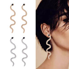 Fashion Snake Tassel Stud Earrings Exaggerated Long Serpentine Semi-Precious Stone Earrings For Women Jewelry Earrings 2024 - buy cheap