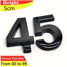 House Number 5CM Door Plate Black #00-99 Number Stickers Self Adhesive Sign Apartment Hotel Office Home Room Address 2pcs/Lot 3D 2024 - buy cheap