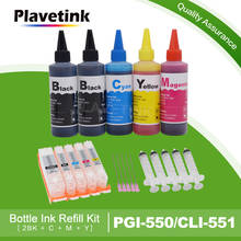 Plavetink-Kit de recarga de tinta de impresora, rellenable cartucho de tinta para impresoras Canon PGI 550 CLI 551 XL PIXMA MG5450 MG5550 MG5650 2024 - compra barato