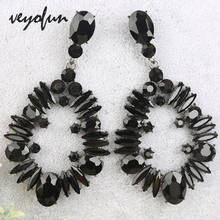 Veyofun Classic Hollow Crystal Drop Earrings Elegant Bridal Dangle Earrings Fashion Jewelry for Women Gift 2024 - buy cheap