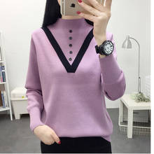 Turtle neck Women Knitted Pullovers Casual Long Sleeve  Pull Jumpers Female 2020 New Arrival Black Sweaters Tops Femme Fashion 2024 - buy cheap