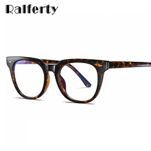 Женские квадратные очки Ralferty, синий светильник, трендовые стильные оптические компьютерные очки, 2020 2024 - купить недорого