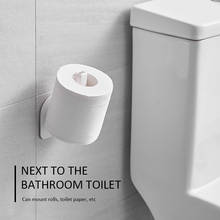 Suporte de rolo de papel higiênico de parede, auto-adesivo sob o armário, suporte para toalha, prateleira de banheiro e cozinha 2024 - compre barato