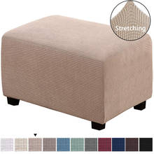 Spandex Fleece Ottoman Sofa Stool Cover Home Furniture Case Dust-proof Footstool pedal Footrest Cover Rectangle  Sofa Slipcovers 2024 - buy cheap