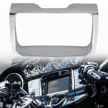 Chrome Motorcycle Bezel Center Stereo Accent Radio Fairing Trim For Harley Touring Electra Street Glide Ultra Limited 2014-Up 2024 - buy cheap