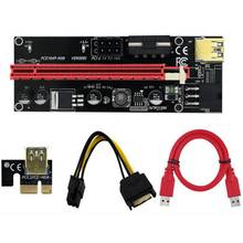 Ver009 extensor de placa usb 3.0, extensor pci-e riser ver 009s express 1x 4x 8x 16x pcie riser sata, adaptador de placa 15pin para fonte de alimentação de 6 pinos 2024 - compre barato