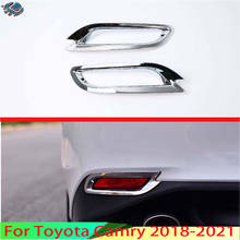 For Toyota Camry 2018-2021 Car Decoration ABS Chrome Rear Reflector Fog Light Lamp Cover Trim Bezel Frame Styling Garnish 2024 - buy cheap
